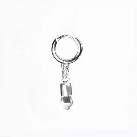 Brinco de Prata e Pedra Natural Cristal Key Design SSE Leggera – miniatura 1