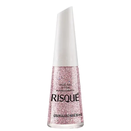 Esmalte Glitter Risqué Granulado Rosé 8ml – miniatura 1