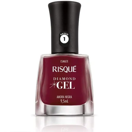 Esmalte Risqué Diamond Gel Amora Negra 9,5ml – miniatura 1