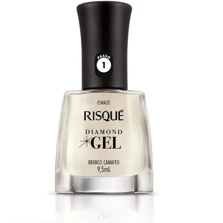 Esmalte Risqué Diamond Gel Branco Camafeu 9,5ml – miniatura 1