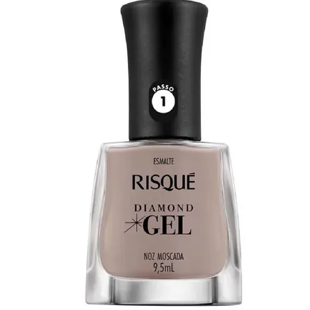 Esmalte Risqué Diamond Gel Noz Moscasda 9,5ml – miniatura 1