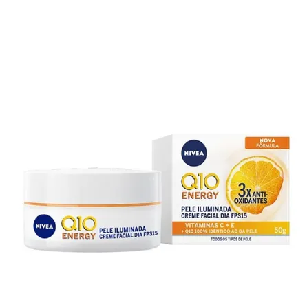 Creme Facial Antissinais Nivea Q10 Energy Dia FPS15 50g – miniatura 1