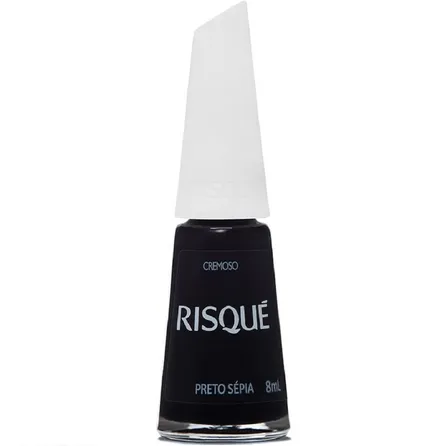 Esmalte Risqué Preto Cremoso Preto Sépia 8ml – miniatura 1