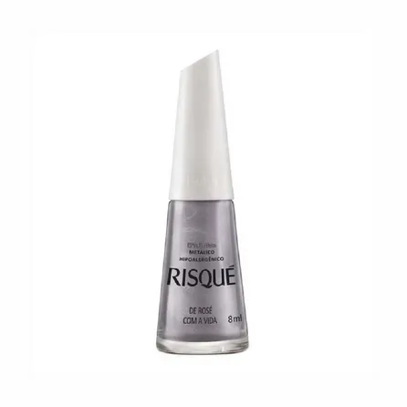 Esmalte Risqué Rosa Metálico De Rosé com a Vida 8ml – miniatura 1
