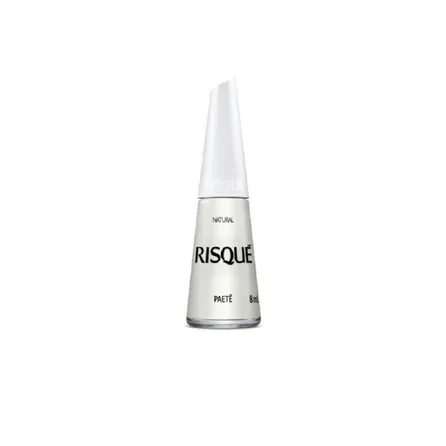 Esmalte Risqué Branco Natural Paetê 8ml – miniatura 1