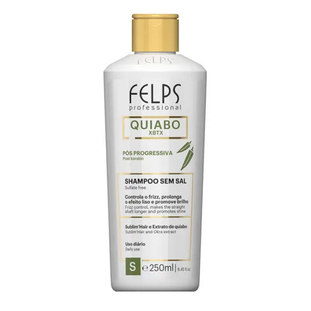 Shampoo Felps Quiabo Xbtx Pós Progressiva 250ml – miniatura 1