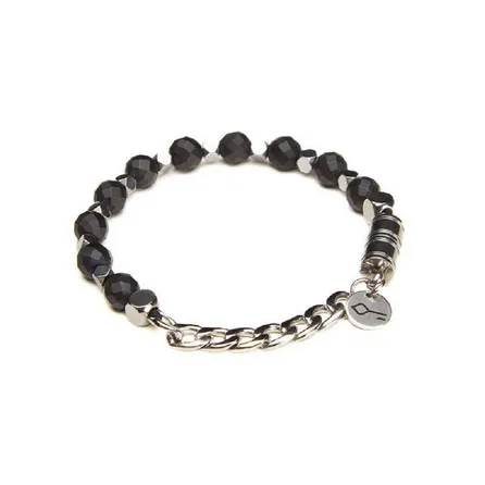 Pulseira de Pedra Natural Preta Key Design Domond G-GG – miniatura 1