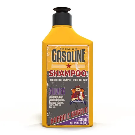Shampoo Barba Forte Silver Gasoline 250ml – miniatura 1