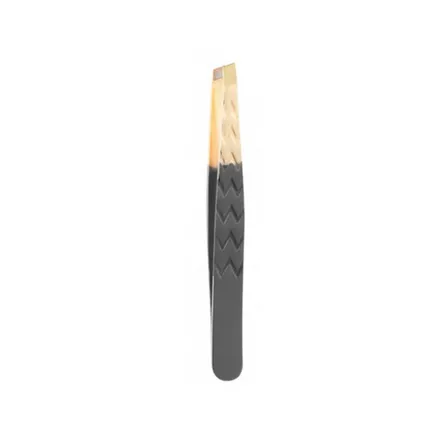 Pinça para Sobrancelha Belliz Black Silver e Gold Diagonal – miniatura 1