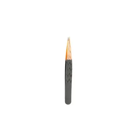 Pinça para Sobrancelha Belliz Black Silver e Gold Ponta Fina – miniatura 1