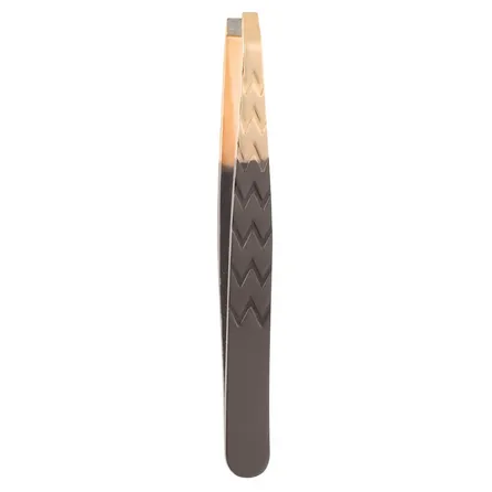 Pinça Ponta Reta Belliz Black Silver & Gold – miniatura 1