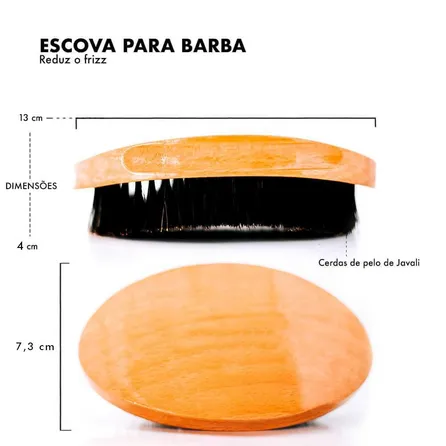 Escova para Barba Barba Brasil Madeira – miniatura 3