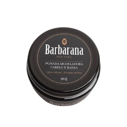 Pomada Modeladora para Cabelo e Barba Barbarana Efeito Matte 90g – miniatura 2