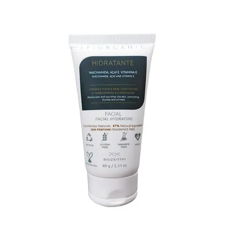 Hidratante Facial Biozenthi Epiorganic Niacinamida + Vitamina E + Açaí 60g – miniatura 1