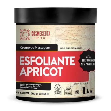 Creme Desodorante de Massagem Cosmeceuta Esfoliante Apricot 1kg – miniatura 1