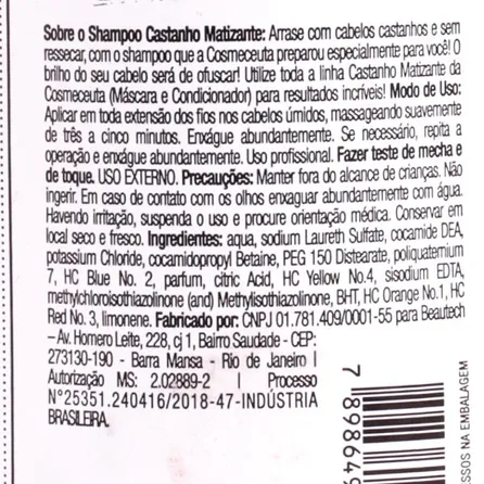 Shampoo Cosmeceuta Castanho Matizante 300ml – miniatura 4