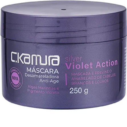 Máscara Desamareladora C.Kamura Silver Violet Action 250g – miniatura 1