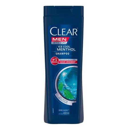 Shampoo Anticaspa Clear Men Ice Cool Menthol 400ml – miniatura 1