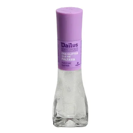 Esmalte de Finalização Dailus Top Coat Glitter Era Glitter Que Me Faltava – miniatura 1