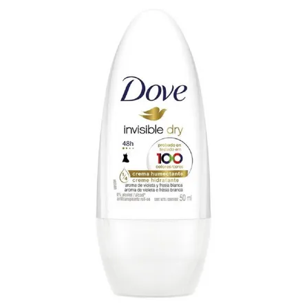 Desodorante Roll-On Dove Invisible Dry 50ml – miniatura 1