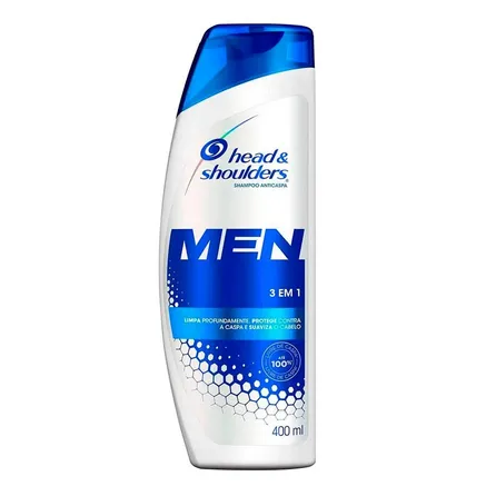 Shampoo Head & Shoulders Men 3 em 1 400ml – miniatura 1