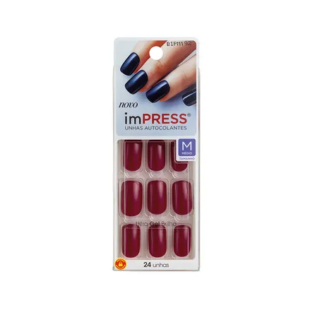 Unhas Postiças Impress Kiss New York Média Bittersweet – miniatura 1