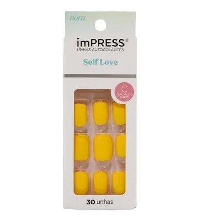 Unha Postiça Impress Kiss New York Self Love Curta Caution – miniatura 1