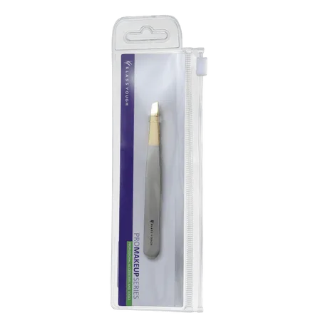 Pinça Profissional Klass Vough Dourada Chanfrada TW043HG – miniatura 1