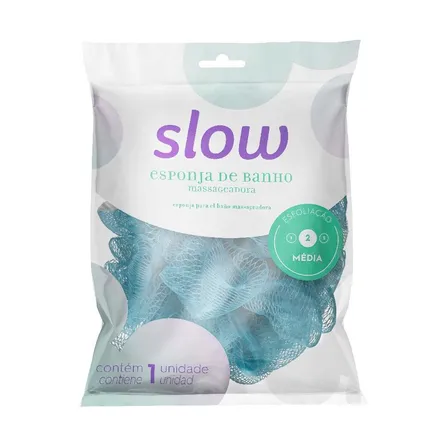 Esponja de Banho Slow Rede Azul – miniatura 1