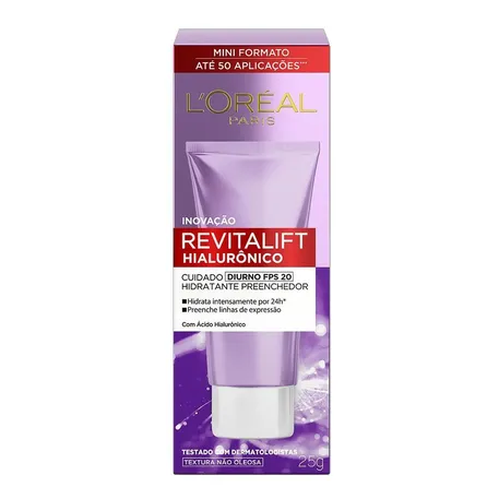 Creme Facial Anti-idade L'Oréal Paris Revitalift Hialurônico Diurno FPS20 25g – miniatura 1