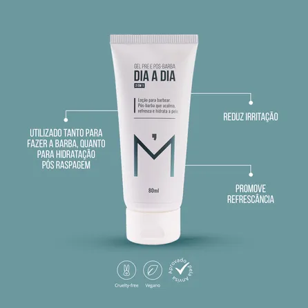 Gel Pré e Pós-barba Men's Dia a Dia 80ml – miniatura 2