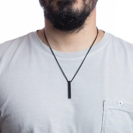 Colar Malmo Pingente Steel Black – miniatura 3