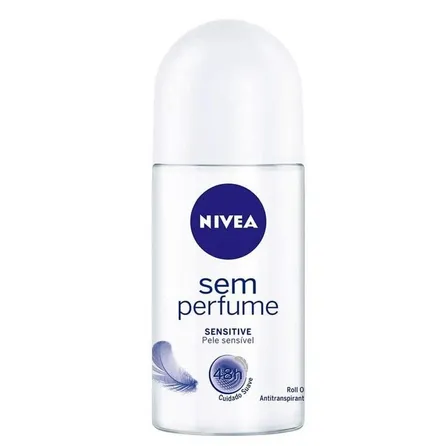 Desodorante Roll-On Nivea Feminino Sem Perfume Sensitive 50ml – miniatura 1