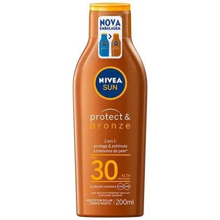 Protetor Solar Corporal Nivea Protect & Bronze FPS30 200ml – miniatura 1