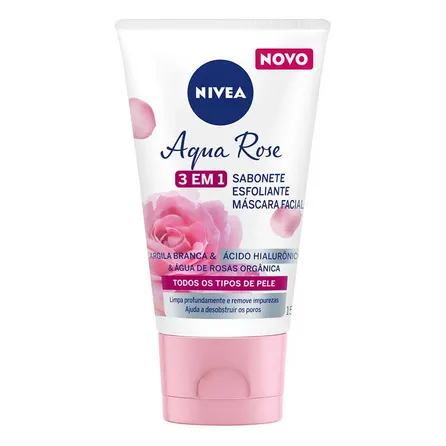 Sabonete Esfoliante Facial Nivea 3 em 1 Aqua Rose 150ml – miniatura 1