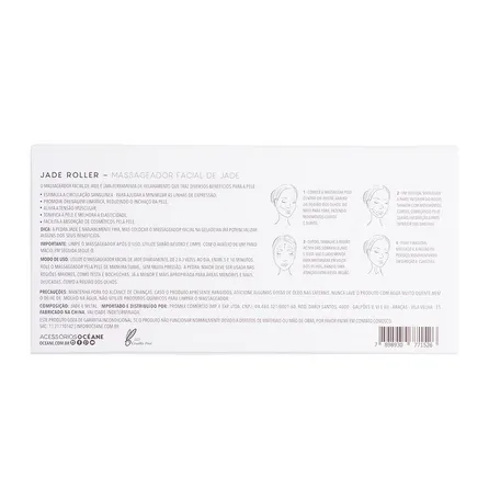 Massageador Facial Océane Jade Roller Verde – miniatura 5
