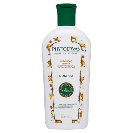 Shampoo Phytoervas Hidratação Intensa Coco e Algodão 250ml – miniatura 1