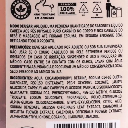Sabonete Líquido Physalis Puro Carinho 300ml – miniatura 4