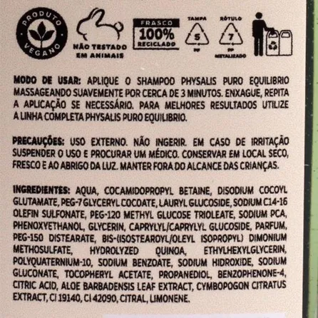 Shampoo Physalis Puro Equilíbrio 300ml – miniatura 4