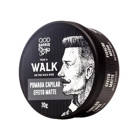 Pomada Capilar QOD Barber Shop Walk Efeito Matte 70g – miniatura 1