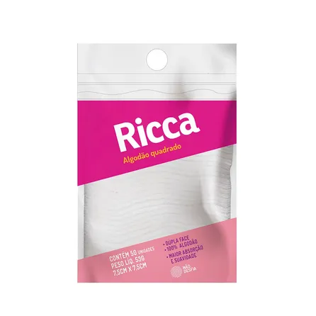 Algodão Quadrado Ricca 50un – miniatura 1