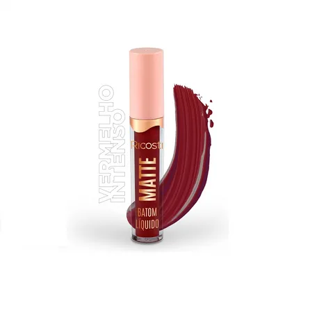 Batom Líquido Ricosti Matte Vegano Vermelho Intenso – miniatura 1