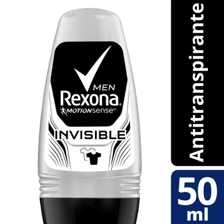 Desodorante Roll On Rexona Invisible Men 50ml – miniatura 2
