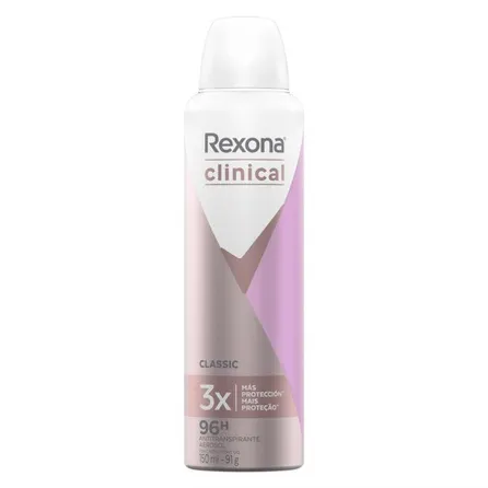 Desodorante Aerosol Rexona Women Clinical Classic 150ml – miniatura 1