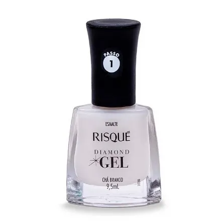 Esmalte Risqué Diamond Gel Chá Branco Natural 9,5ml – miniatura 1