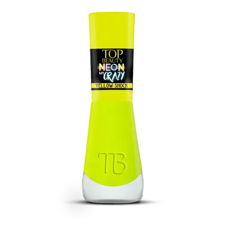 Esmalte Top Beauty Neon My Crazy Yellow Shock 9ml – miniatura 1