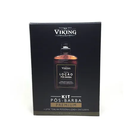 Kit Loção Pós-Barba e Toalha de Rosto Preta Viking – miniatura 4
