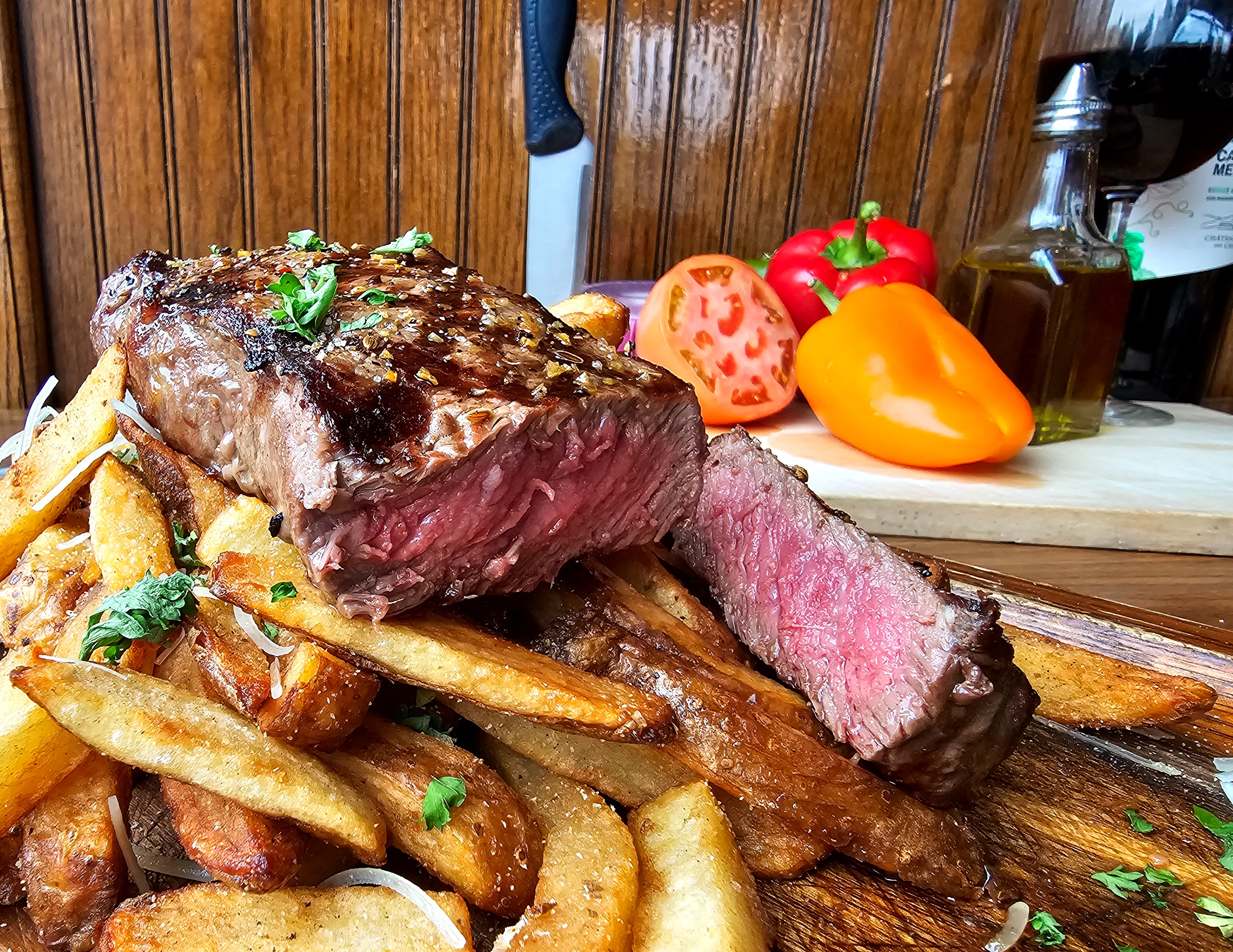 Steak Frites with Fresh Veggies