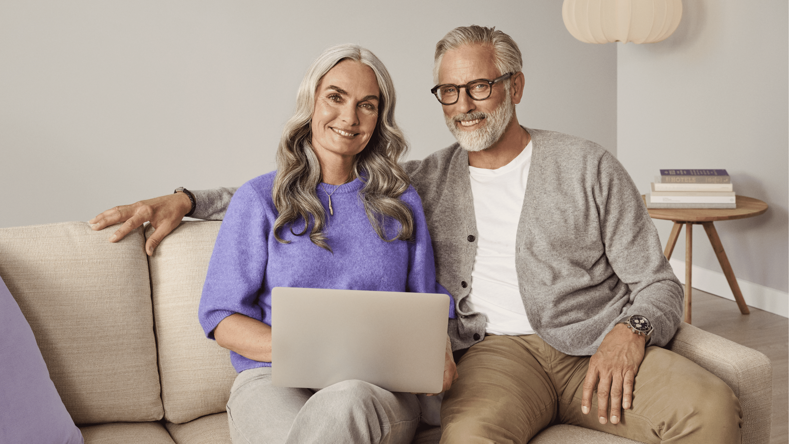 Couple Using Computer