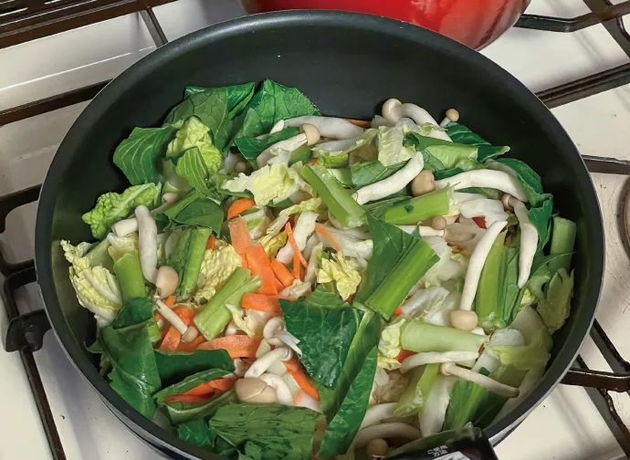 生姜香る鶏団子と豆腐の野菜とろみ煮　作り方